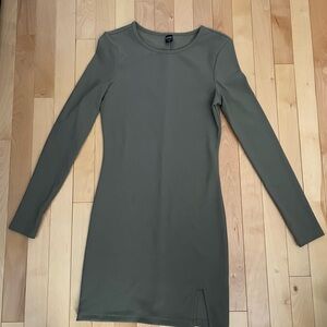 Simons Khaki Long Sleeve Dress